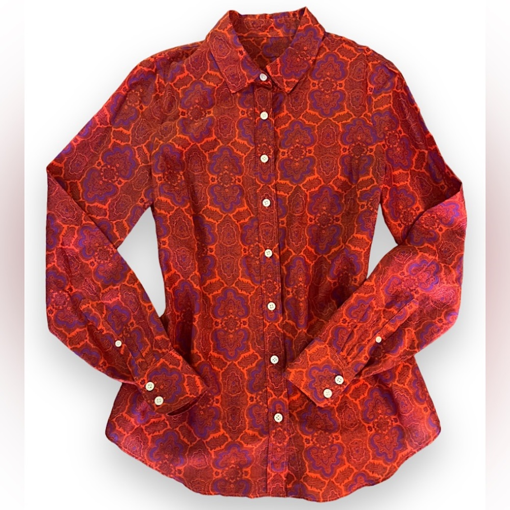 VINTAGE Silk J Crew Button Down